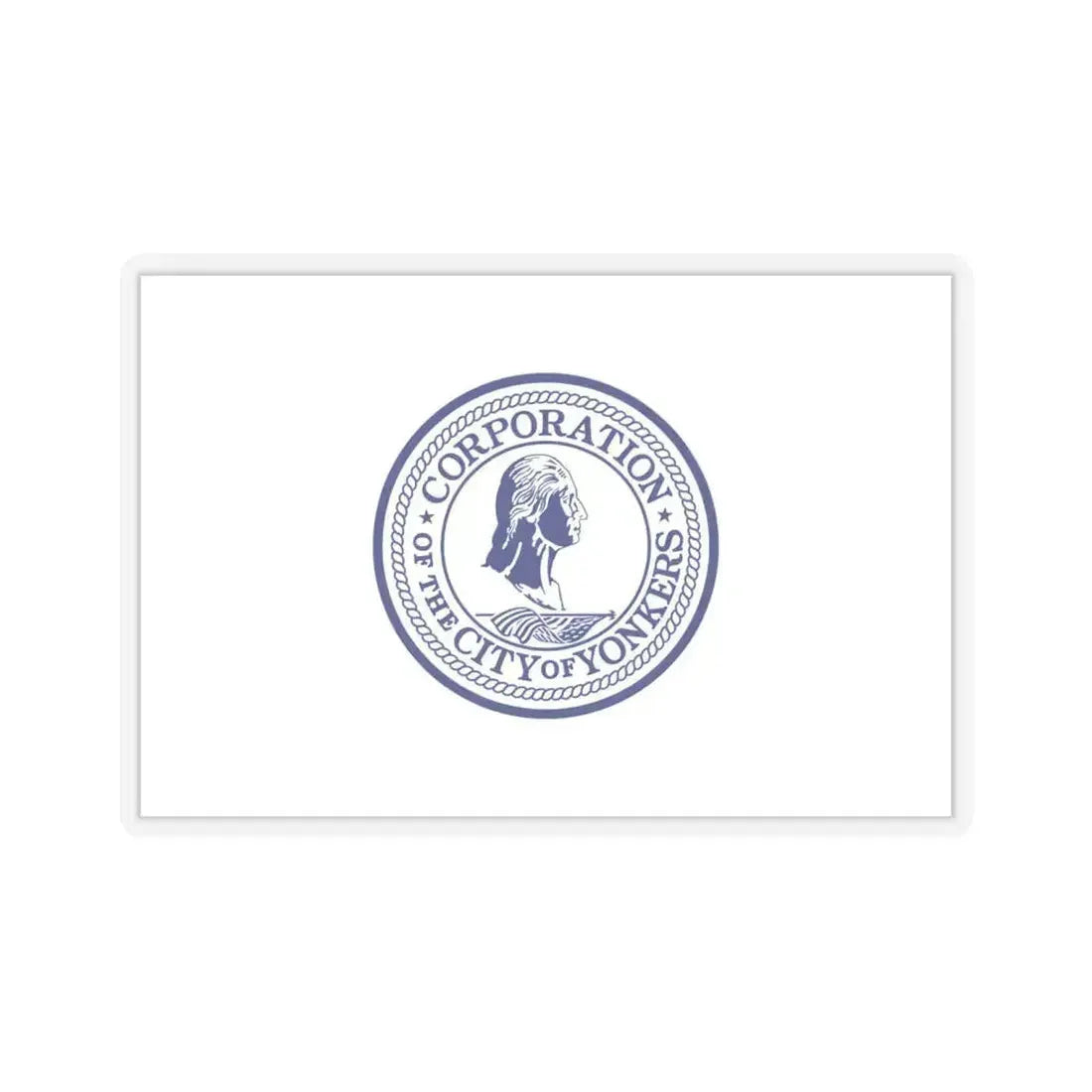 Flag of Yonkers, New York - STICKER Vinyl Kiss-Cut Decal 6 Inch Transparent - The Sticker Space
