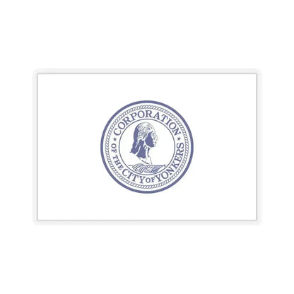 Flag of Yonkers, New York - STICKER Vinyl Kiss-Cut Decal 6 Inch Transparent - The Sticker Space