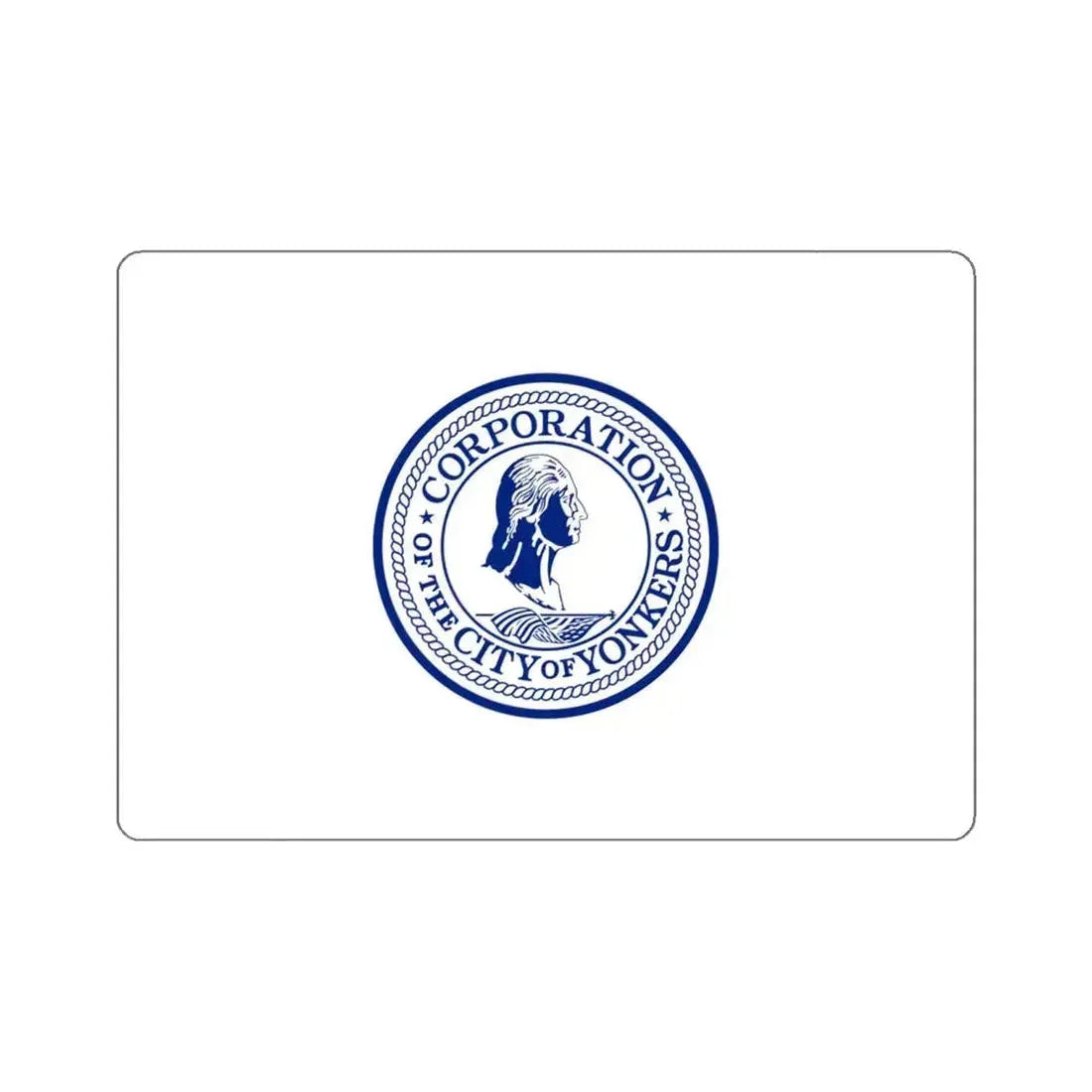 Flag of Yonkers, New York - STICKER Vinyl Kiss-Cut Decal 6 Inch White - The Sticker Space