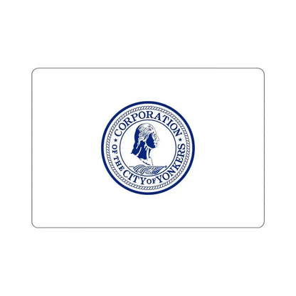 Flag of Yonkers, New York - STICKER Vinyl Kiss-Cut Decal 6 Inch White - The Sticker Space