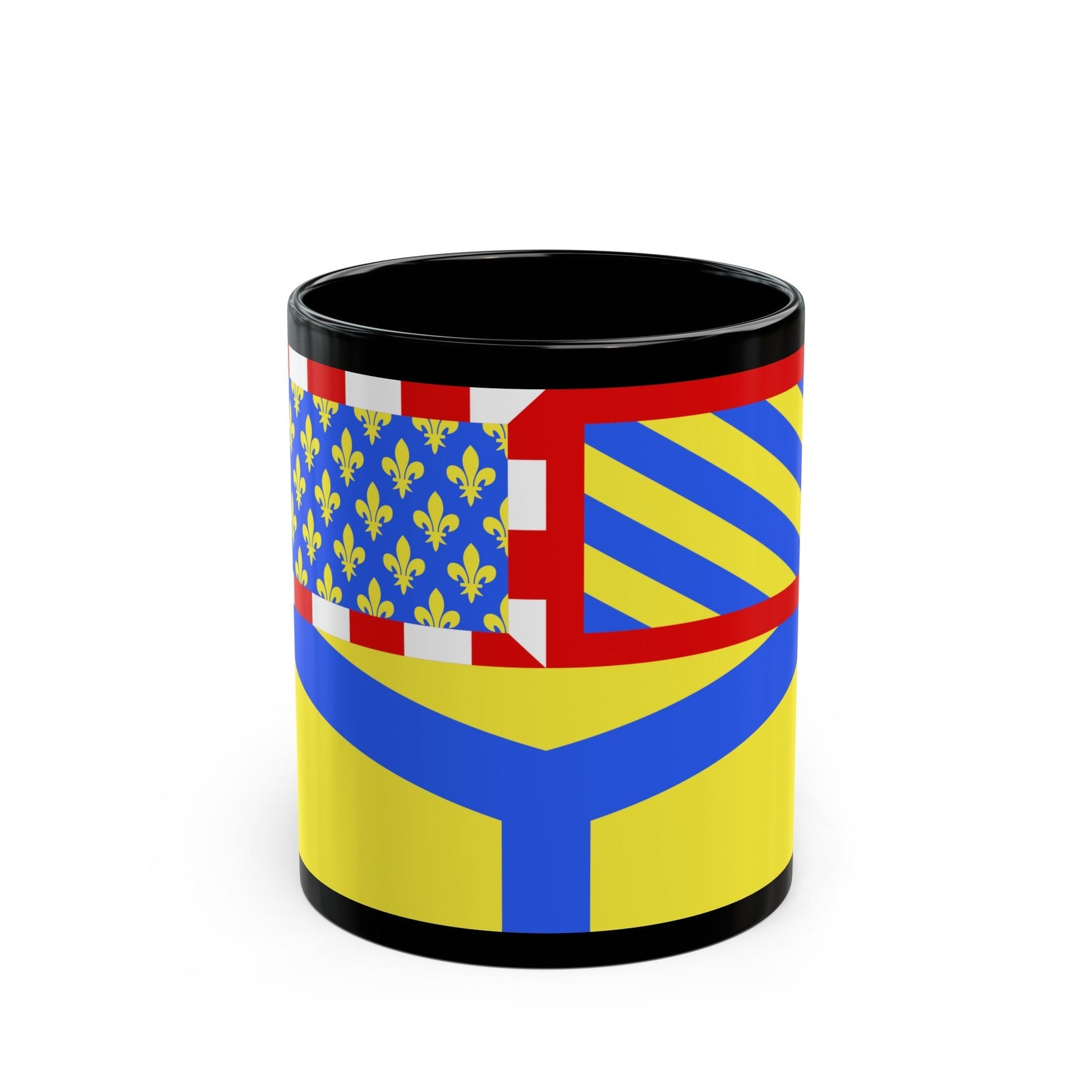 Flag of Yonne France 2 - Black Coffee Mug-11oz-The Sticker Space