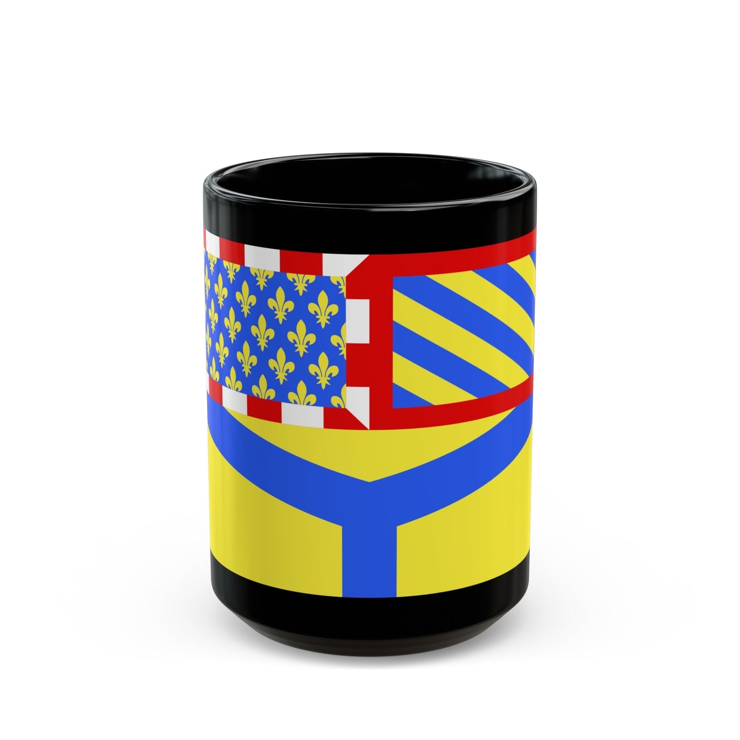 Flag of Yonne France 2 - Black Coffee Mug-15oz-The Sticker Space