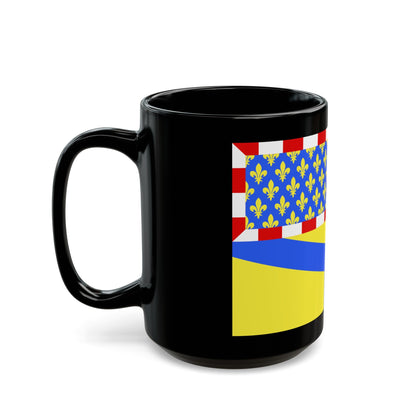 Flag of Yonne France 2 - Black Coffee Mug-The Sticker Space