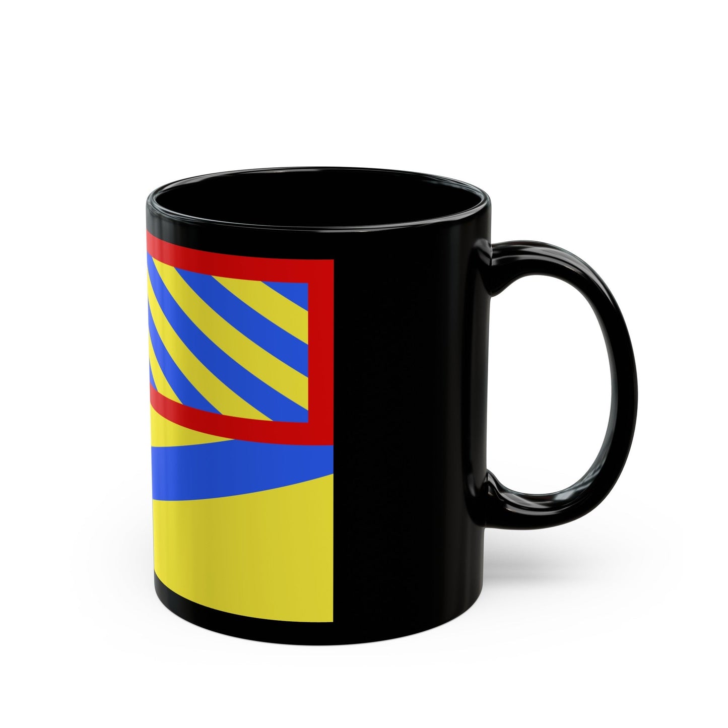 Flag of Yonne France 2 - Black Coffee Mug-The Sticker Space