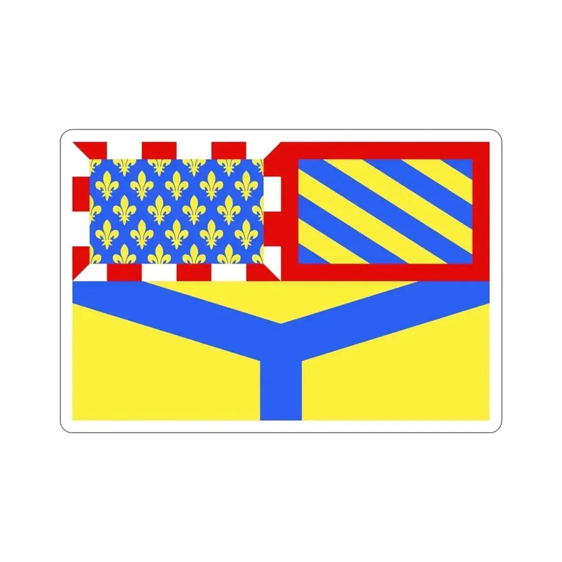 Flag of Yonne France 2 STICKER Vinyl Die-Cut Decal 4 Inch - The Sticker Space