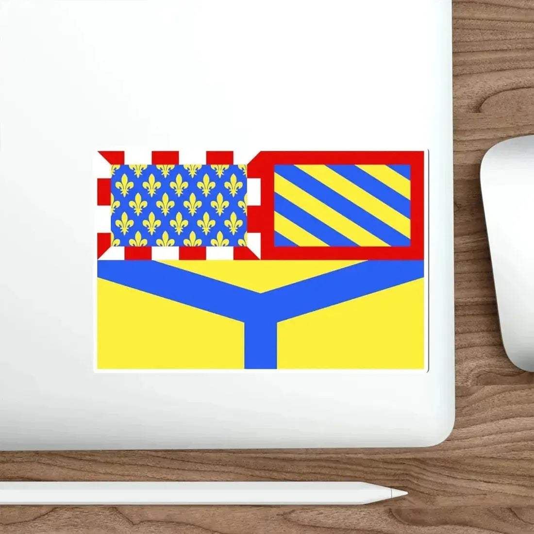 Flag of Yonne France 2 STICKER Vinyl Die-Cut Decal - The Sticker Space