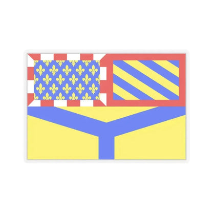 Flag of Yonne France 2 - STICKER Vinyl Kiss-Cut Decal 2 Inch Transparent - The Sticker Space