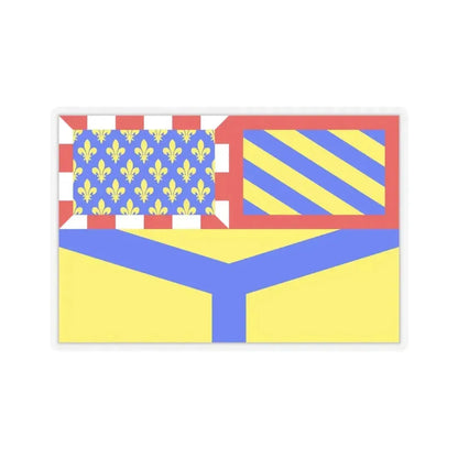 Flag of Yonne France 2 - STICKER Vinyl Kiss-Cut Decal 6 Inch Transparent - The Sticker Space