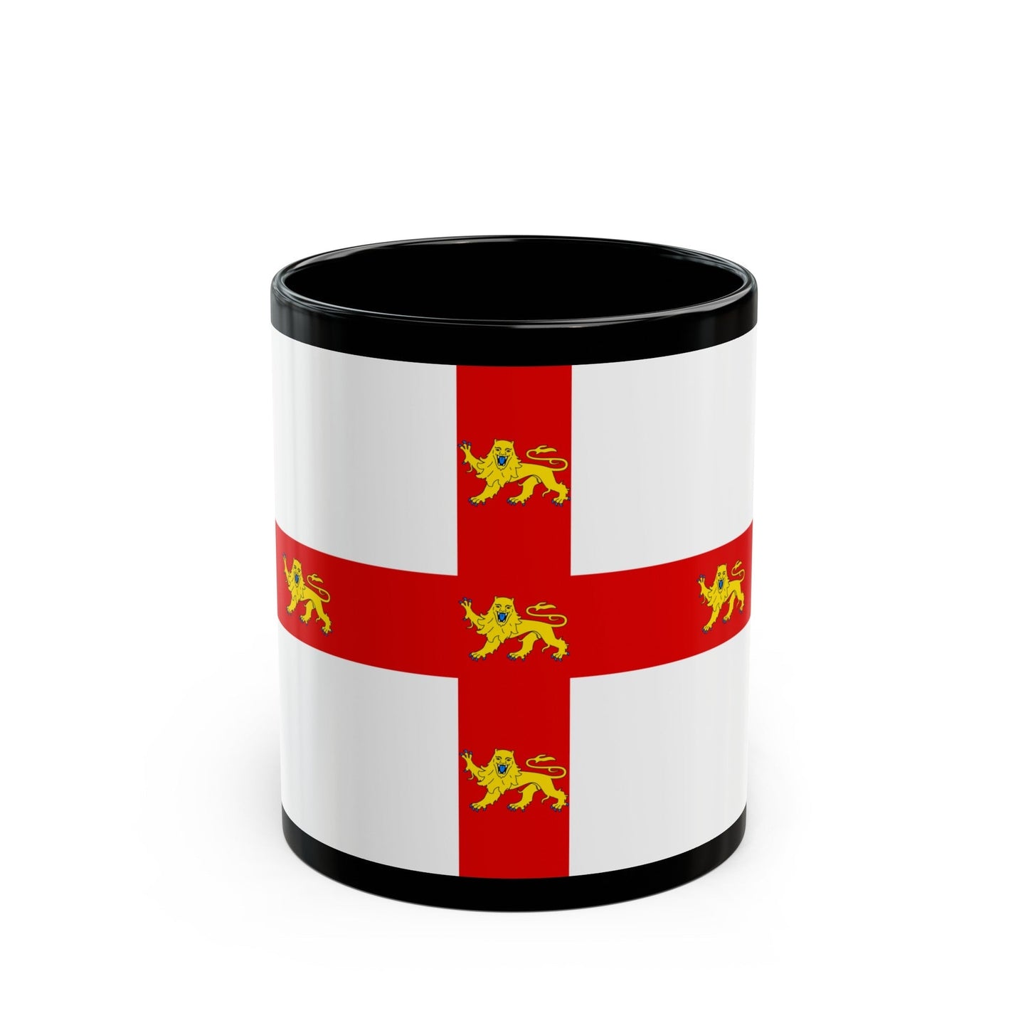 Flag of York UK - Black Coffee Mug-11oz-The Sticker Space