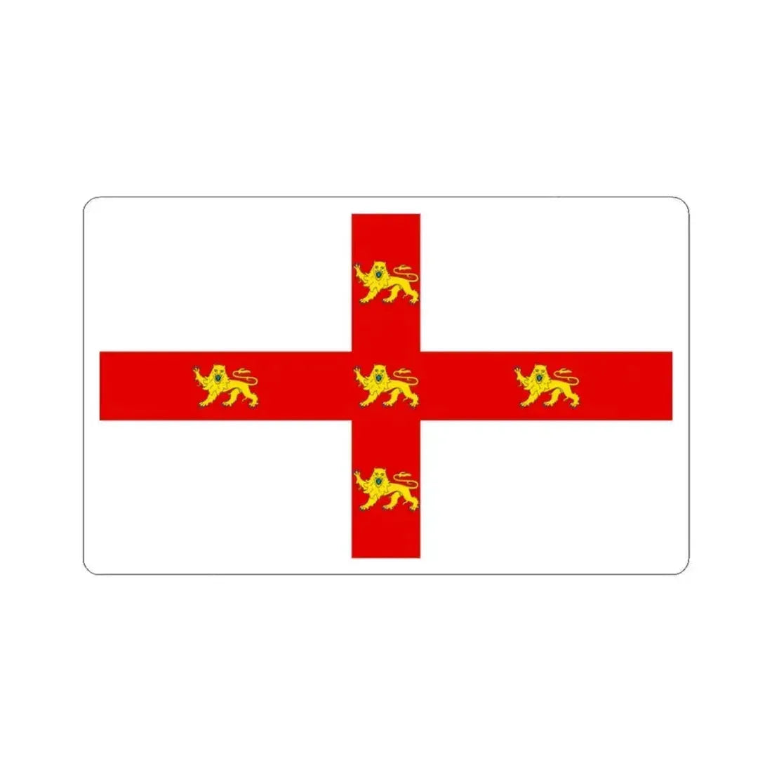 Flag of York UK - STICKER Vinyl Kiss-Cut Decal 3 Inch White - The Sticker Space