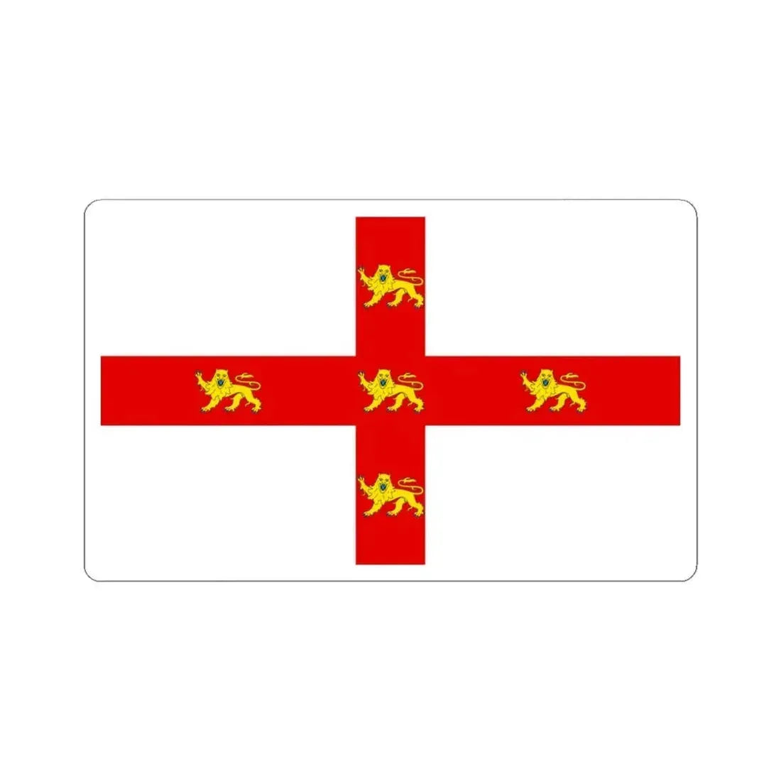 Flag of York UK - STICKER Vinyl Kiss-Cut Decal 4 Inch White - The Sticker Space