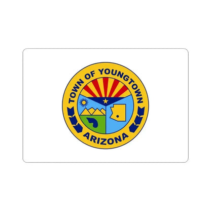 Flag of Youngtown Arizona (United States) STICKER Vinyl Kiss-Cut Decal 3 Inch White - The Sticker Space