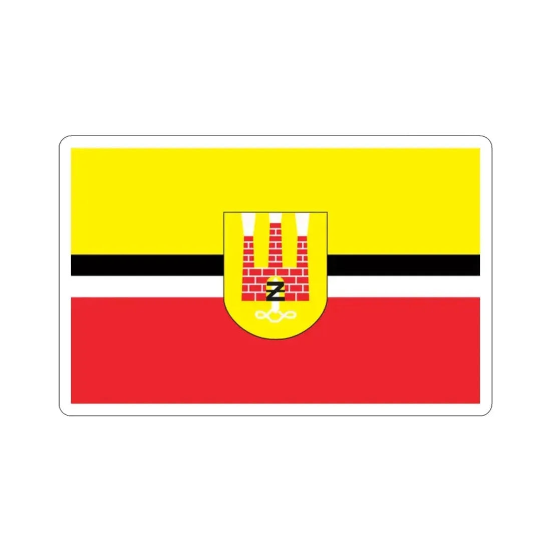 Flag of Żyrardów Poland STICKER Vinyl Die-Cut Decal 2 Inch - The Sticker Space