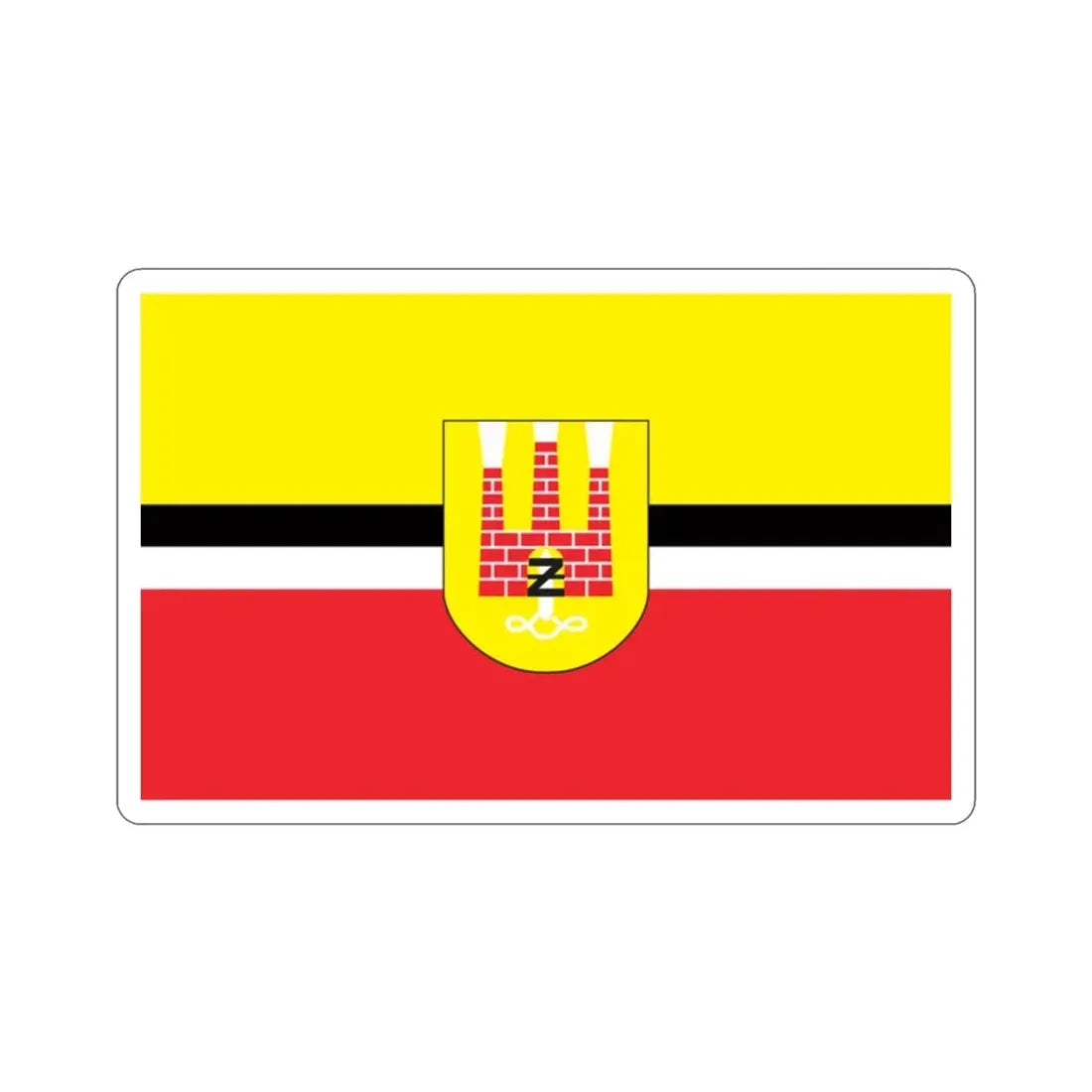 Flag of Żyrardów Poland STICKER Vinyl Die-Cut Decal 2 Inch - The Sticker Space