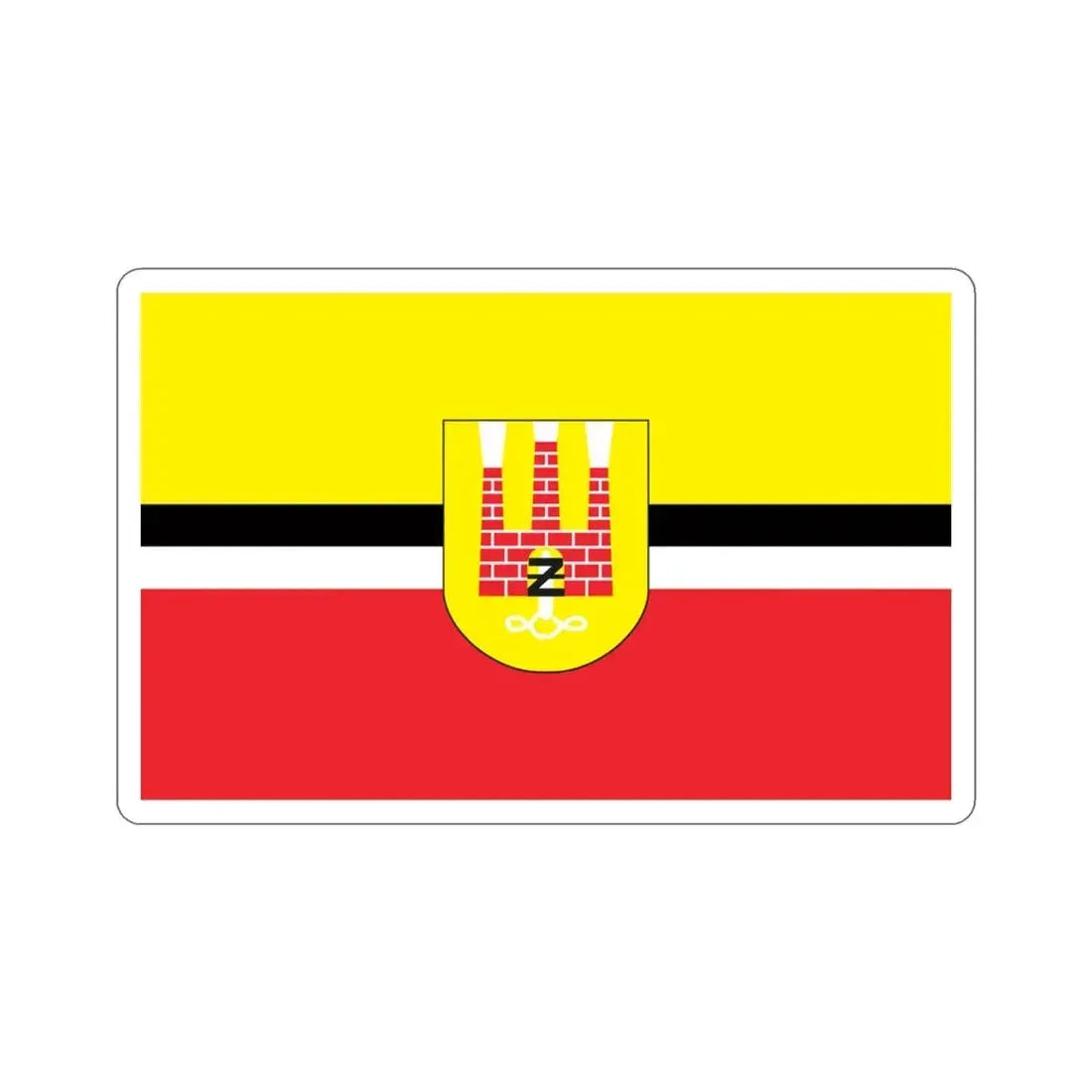 Flag of Żyrardów Poland STICKER Vinyl Die-Cut Decal 3 Inch - The Sticker Space