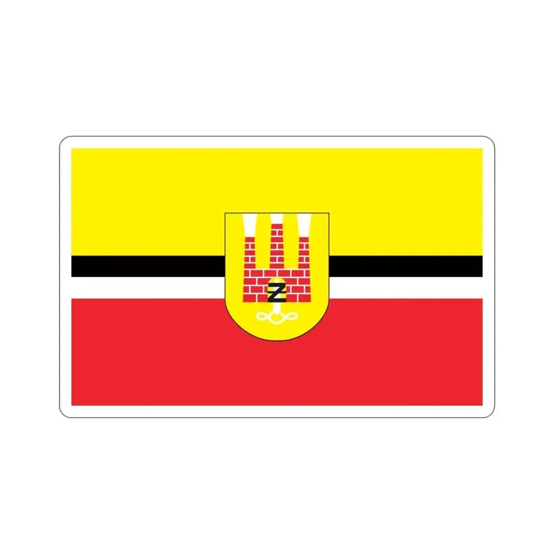 Flag of Żyrardów Poland STICKER Vinyl Die-Cut Decal 5 Inch - The Sticker Space