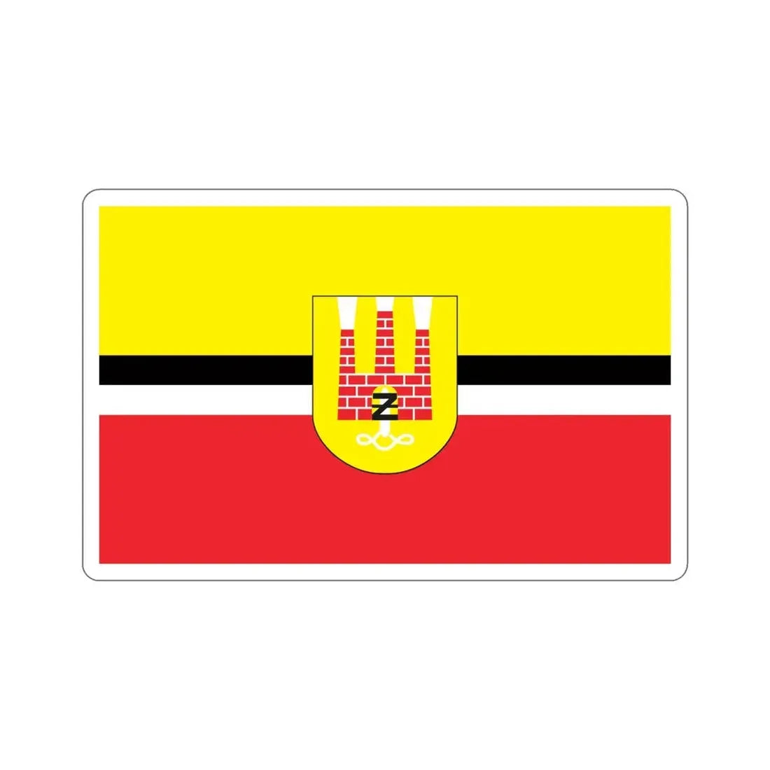 Flag of Żyrardów Poland STICKER Vinyl Die-Cut Decal 5 Inch - The Sticker Space