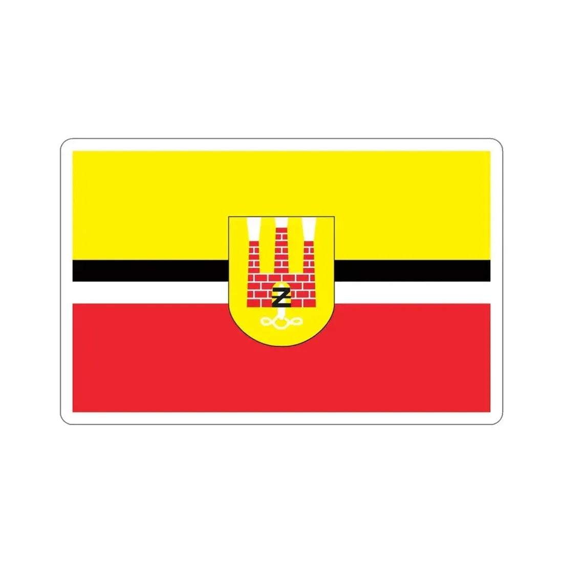 Flag of Żyrardów Poland STICKER Vinyl Die-Cut Decal 6 Inch - The Sticker Space