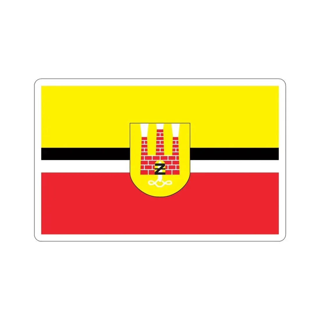 Flag of Żyrardów Poland STICKER Vinyl Die-Cut Decal 6 Inch - The Sticker Space