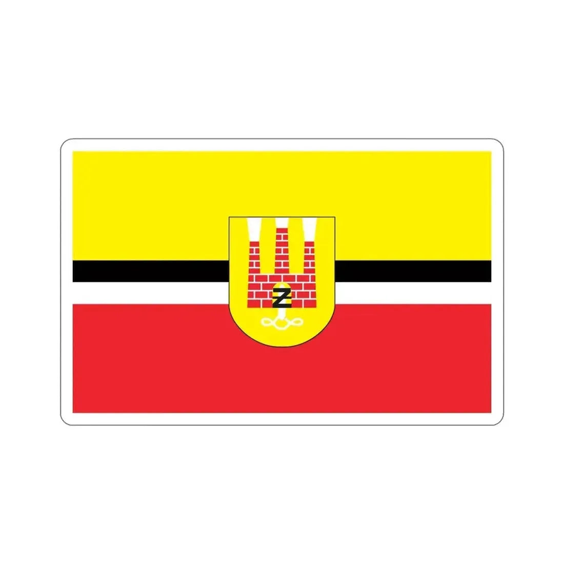 Flag of Żyrardów Poland STICKER Vinyl Die-Cut Decal - The Sticker Space