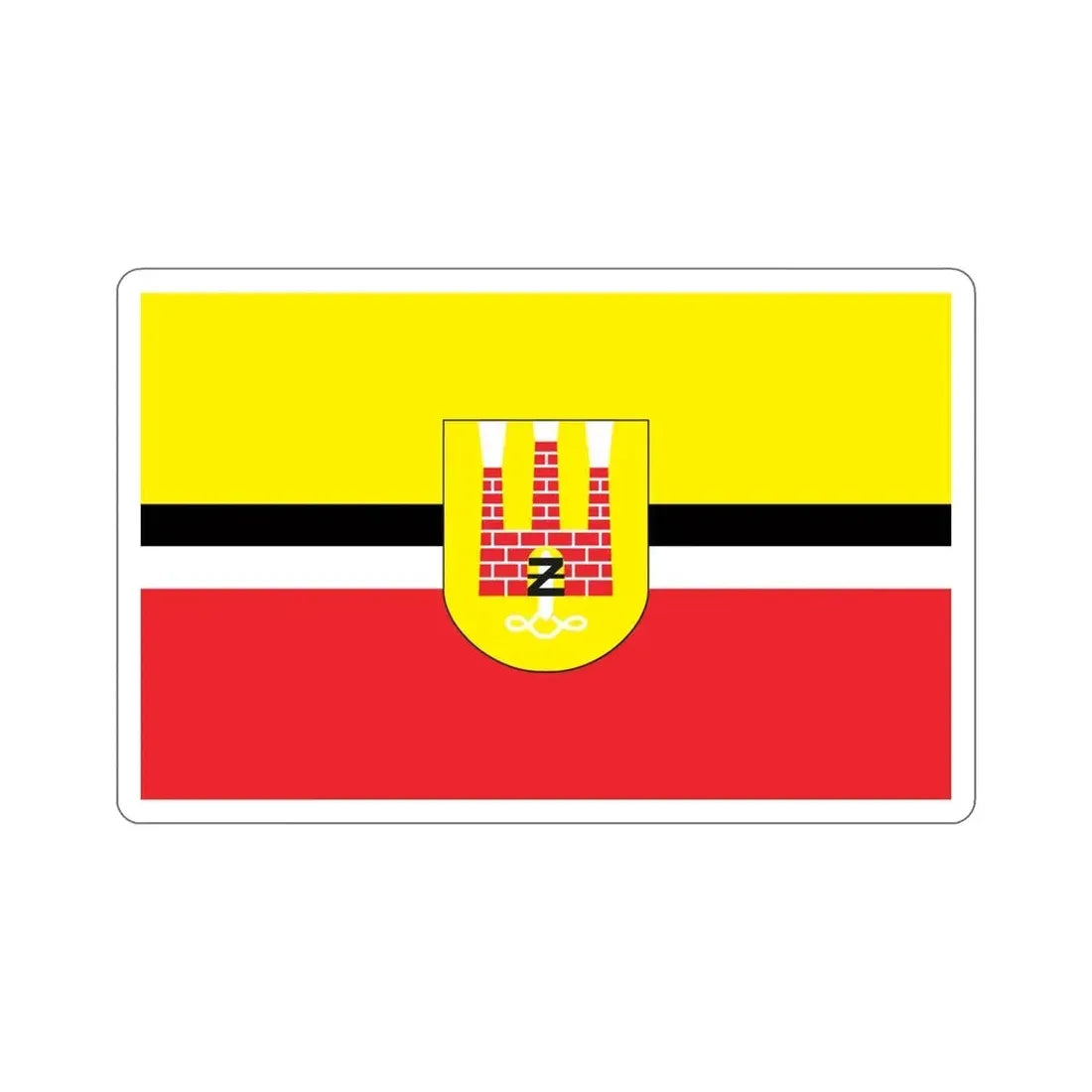 Flag of Żyrardów Poland STICKER Vinyl Die-Cut Decal - The Sticker Space