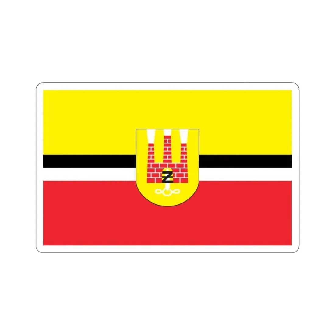 Flag of Żyrardów Poland STICKER Vinyl Die-Cut Decal - The Sticker Space
