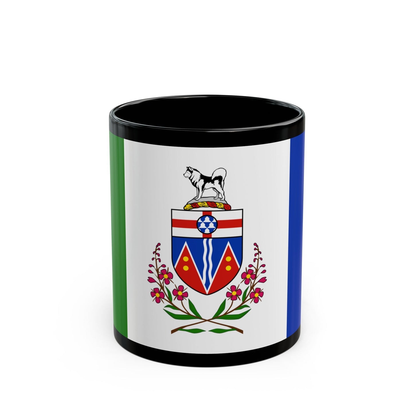 Flag of Yukon Canada - Black Coffee Mug-11oz-The Sticker Space