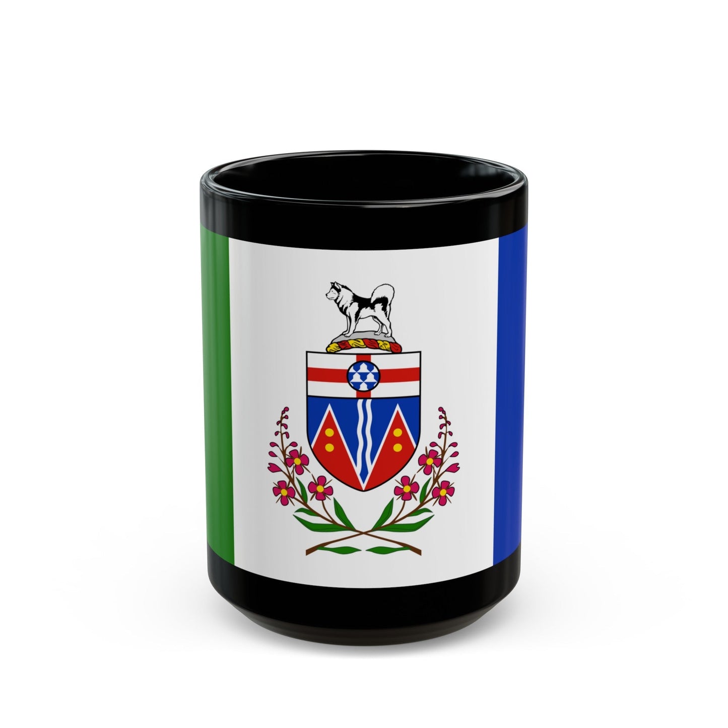 Flag of Yukon Canada - Black Coffee Mug-15oz-The Sticker Space