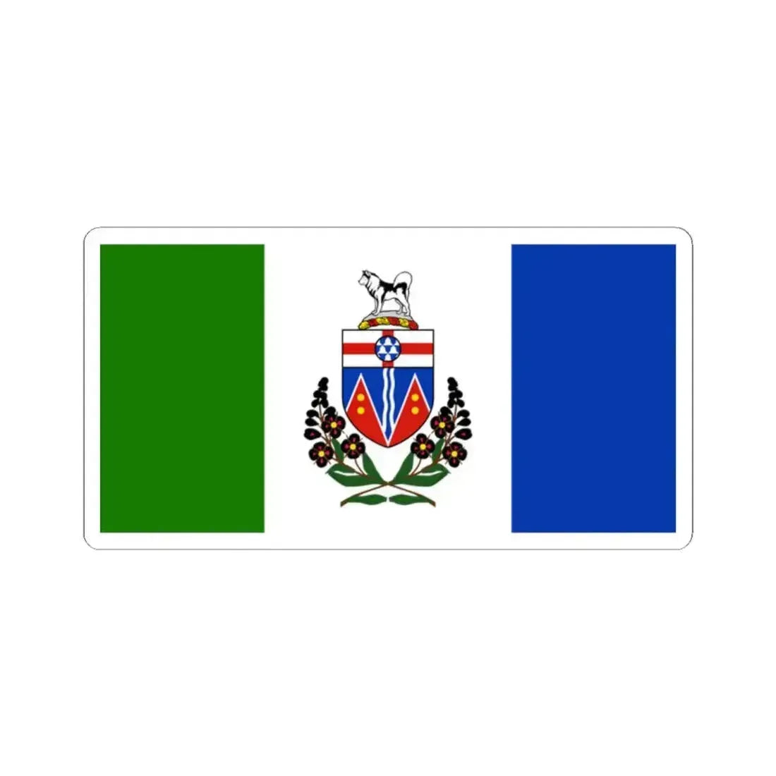 Flag of Yukon (Canada) STICKER Vinyl Kiss-Cut Decal 2 Inch White - The Sticker Space