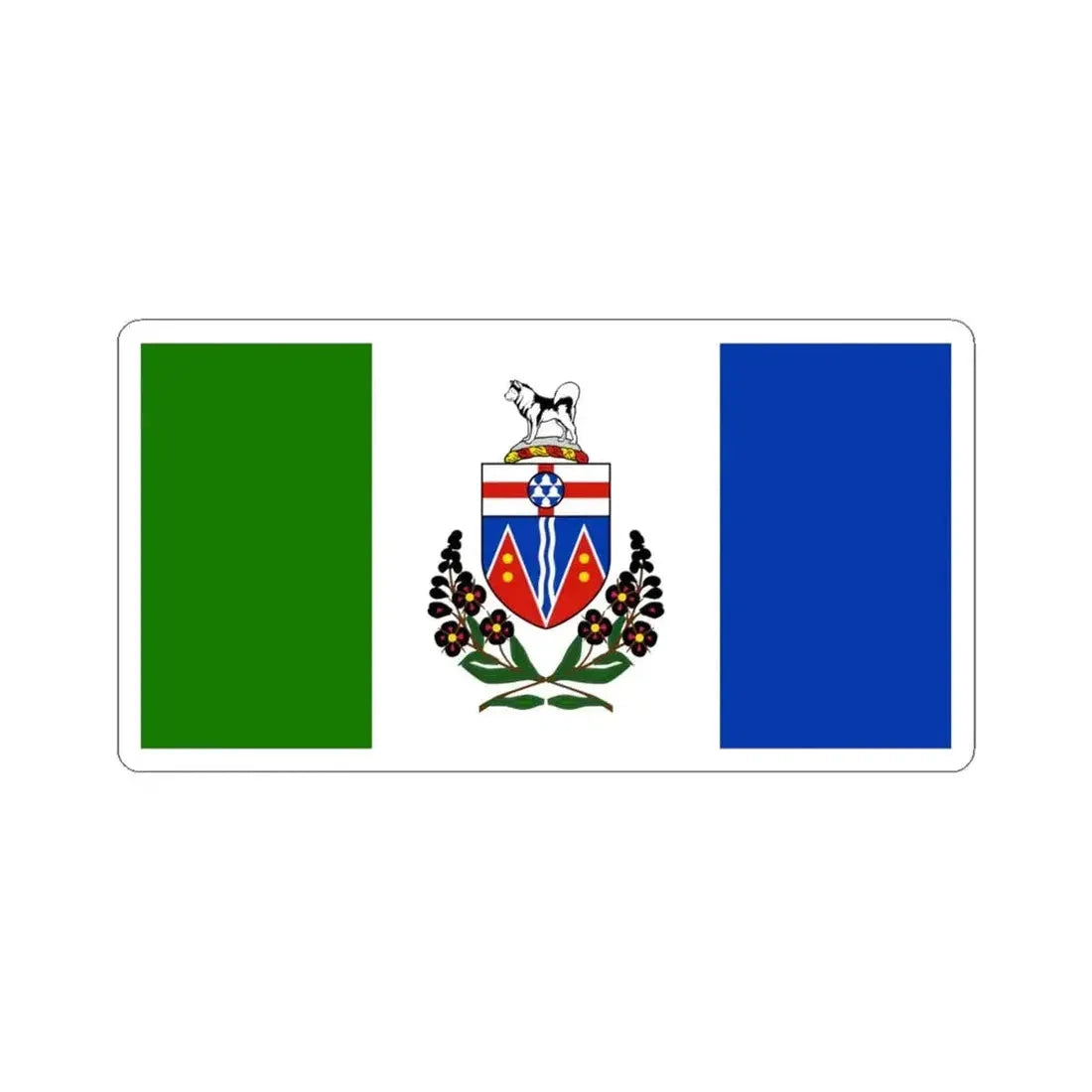 Flag of Yukon (Canada) STICKER Vinyl Kiss-Cut Decal 6 Inch White - The Sticker Space