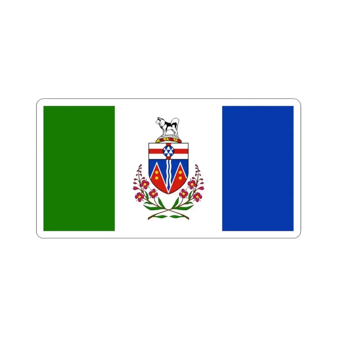 Flag of Yukon Canada - STICKER Vinyl Kiss-Cut Decal 6 Inch White - The Sticker Space