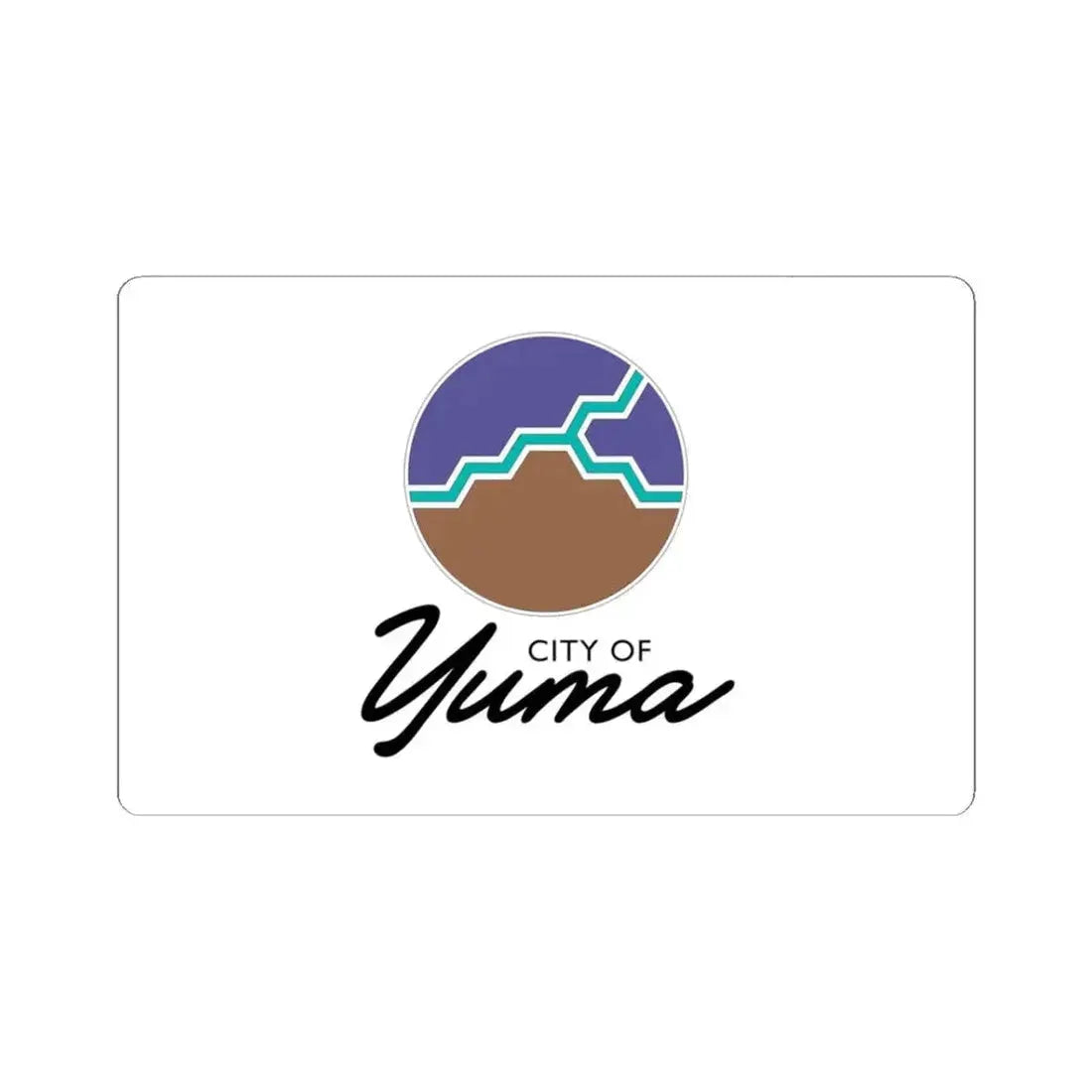 Flag of Yuma Arizona (United States) STICKER Vinyl Kiss-Cut Decal 3 Inch White - The Sticker Space