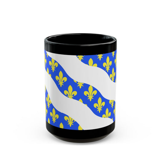 Flag of Yvelines France - Black Coffee Mug-15oz-The Sticker Space