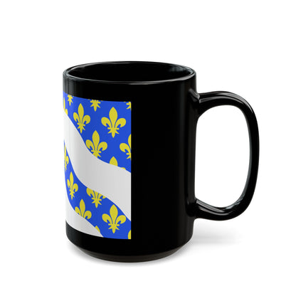 Flag of Yvelines France - Black Coffee Mug-The Sticker Space