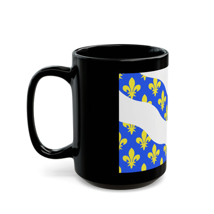 Flag of Yvelines France - Black Coffee Mug-The Sticker Space