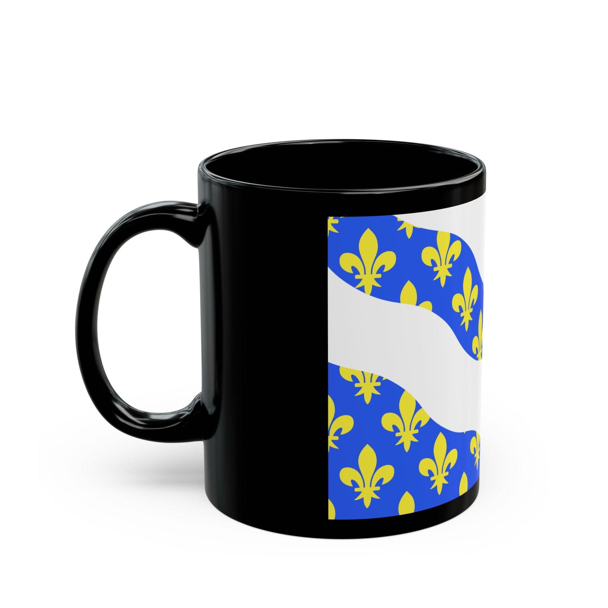 Flag of Yvelines France - Black Coffee Mug-The Sticker Space