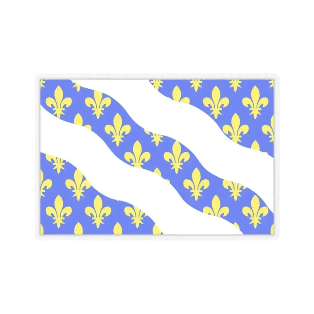 Flag of Yvelines France - STICKER Vinyl Kiss-Cut Decal 2 Inch Transparent - The Sticker Space