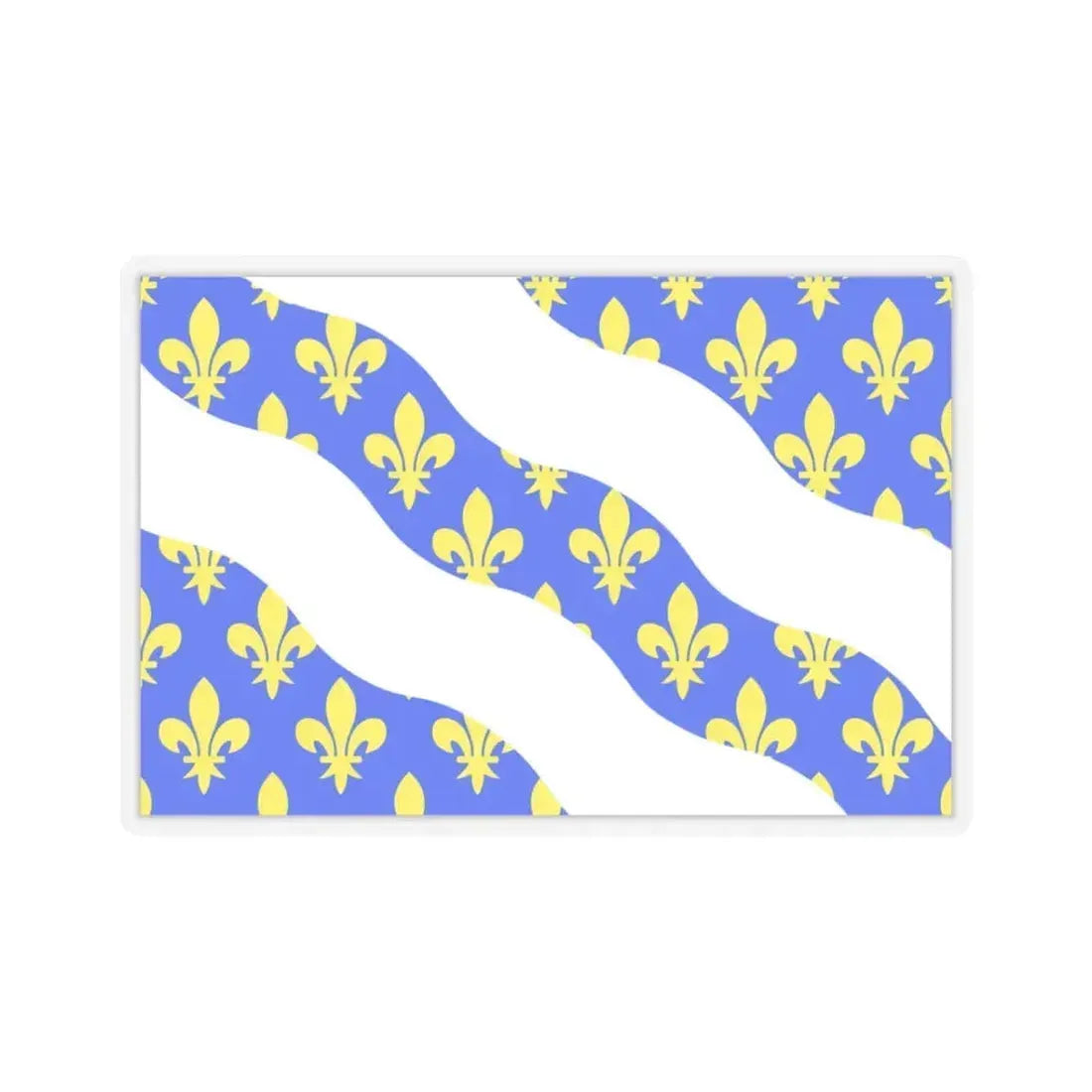 Flag of Yvelines France - STICKER Vinyl Kiss-Cut Decal 3 Inch Transparent - The Sticker Space