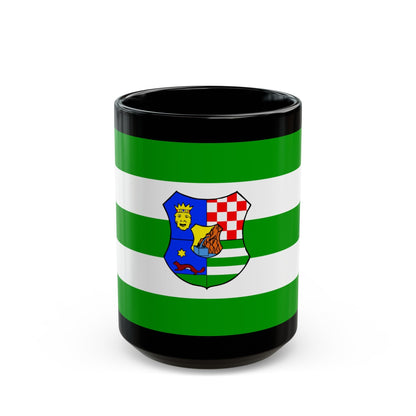 Flag of Zagreb County Croatia - Black Coffee Mug-15oz-The Sticker Space