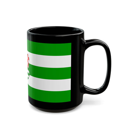 Flag of Zagreb County Croatia - Black Coffee Mug-The Sticker Space