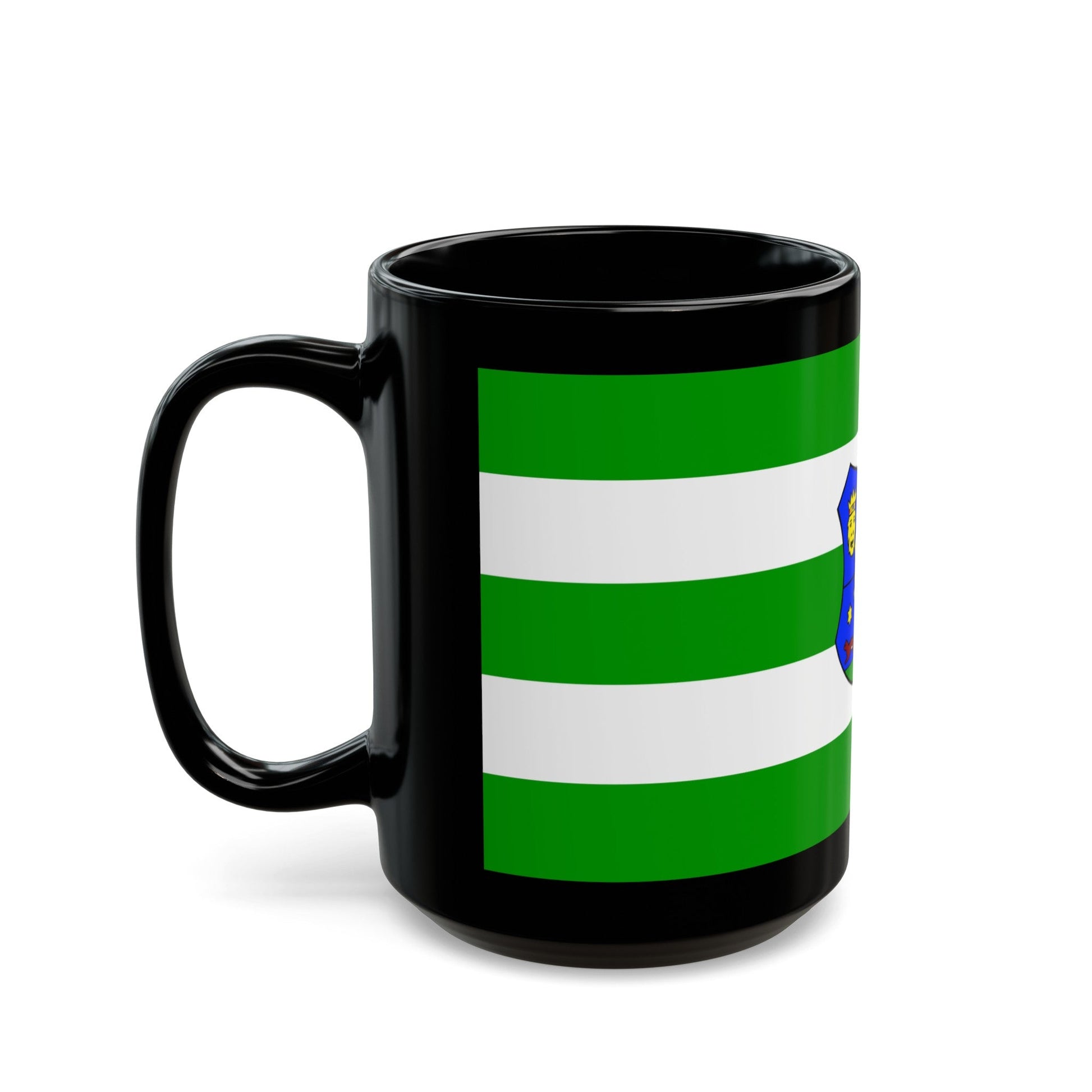 Flag of Zagreb County Croatia - Black Coffee Mug-The Sticker Space