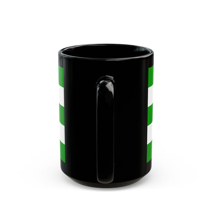 Flag of Zagreb County Croatia - Black Coffee Mug-The Sticker Space