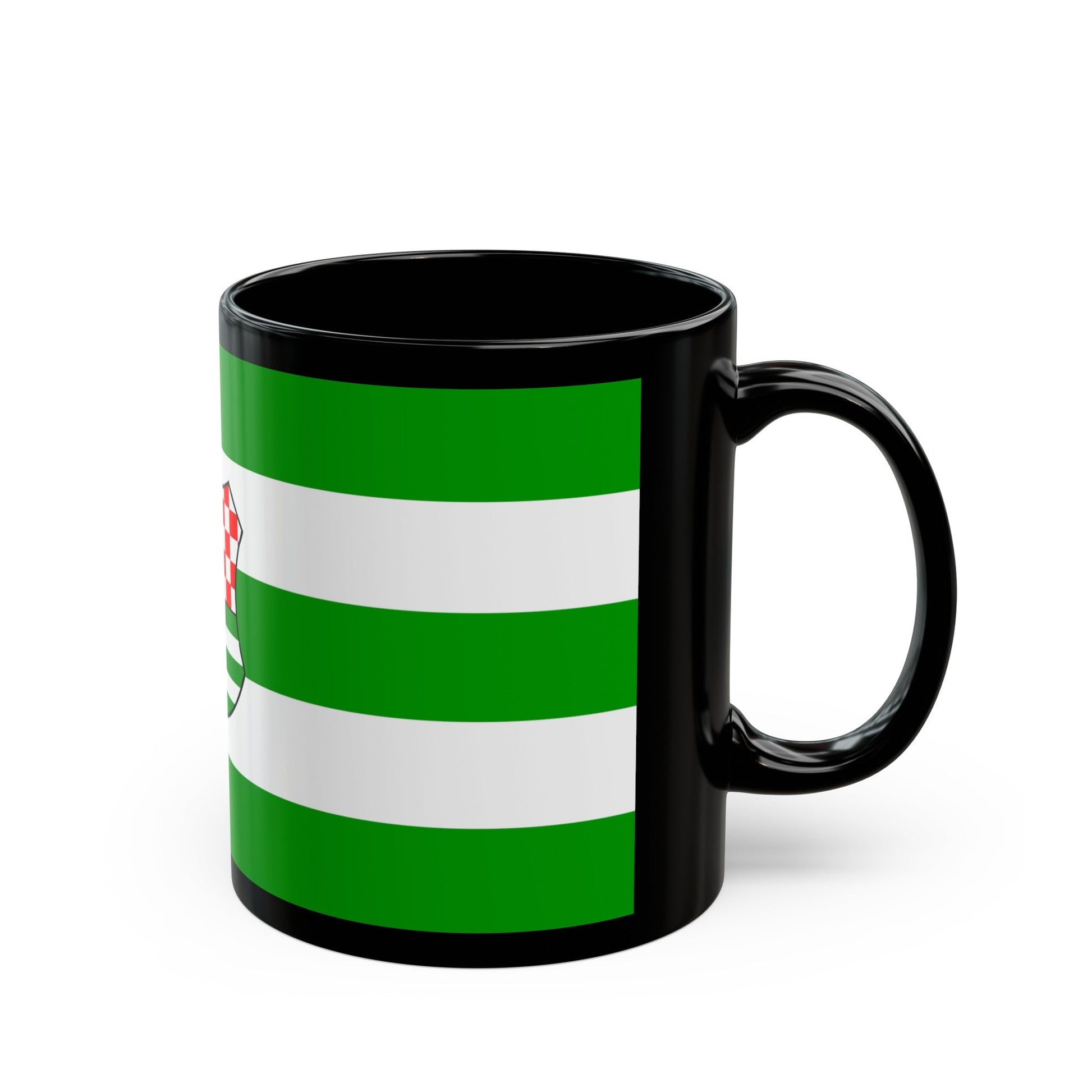 Flag of Zagreb County Croatia - Black Coffee Mug-The Sticker Space