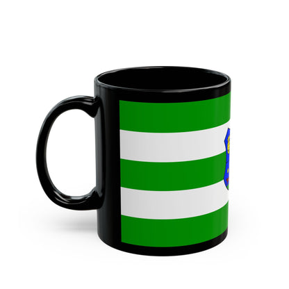 Flag of Zagreb County Croatia - Black Coffee Mug-The Sticker Space