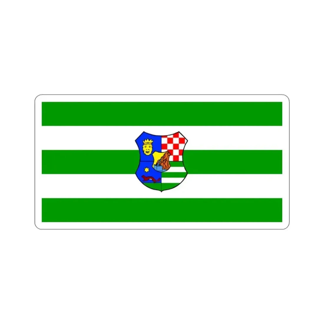 Flag of Zagreb County Croatia STICKER Vinyl Die-Cut Decal 2 Inch - The Sticker Space