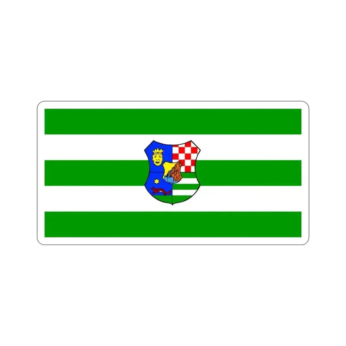 Flag of Zagreb County Croatia STICKER Vinyl Die-Cut Decal 3 Inch - The Sticker Space