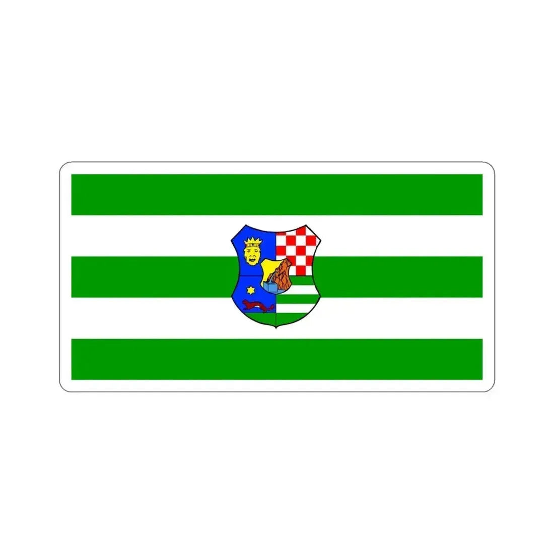 Flag of Zagreb County Croatia STICKER Vinyl Die-Cut Decal 4 Inch - The Sticker Space