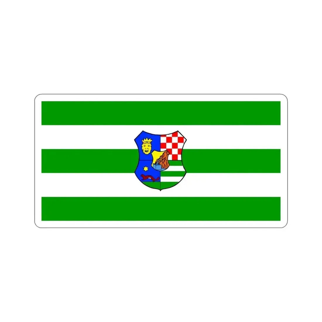 Flag of Zagreb County Croatia STICKER Vinyl Die-Cut Decal 4 Inch - The Sticker Space