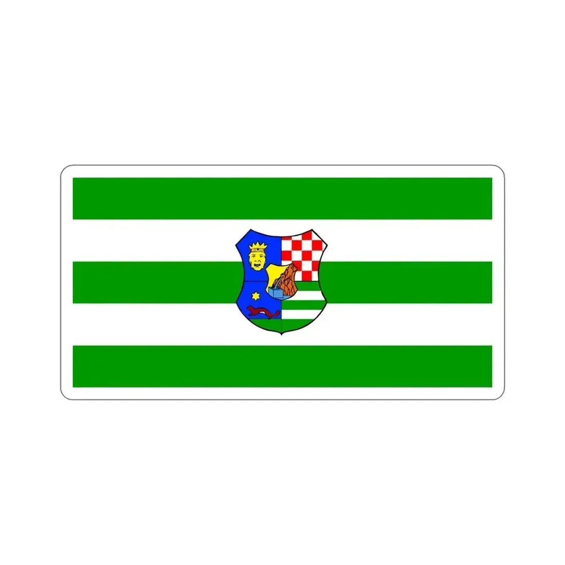Flag of Zagreb County Croatia STICKER Vinyl Die-Cut Decal 5 Inch - The Sticker Space