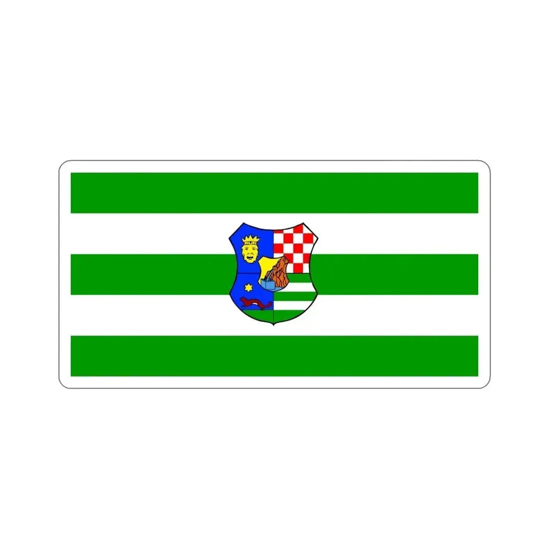 Flag of Zagreb County Croatia STICKER Vinyl Die-Cut Decal 6 Inch - The Sticker Space